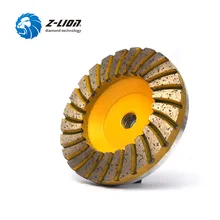 Z-LION 1 шт. " Алмазная чашка шлифовальный диск зернистость 100# бетонный пол шлифовальный инструмент на алюминиевой основе Алмазная каменная чашка Z-LION 1 шт. " Алмазная чашка шлифовальный диск зернистость 100# бетонный пол шлифовальный инструмент на алюминиевой основе Алмазная каменная чашка