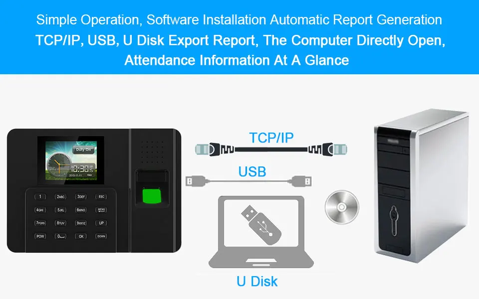 Eseye биометрическая система учёта времени отпечатков пальцев TCP/IP отпечаток пальца USB Время часы офисное устройство работника посещаемость