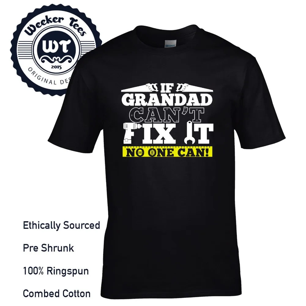Брендовая мужская мода летняя коллекция модные футболки с принтом If Grandad Can Fix It
