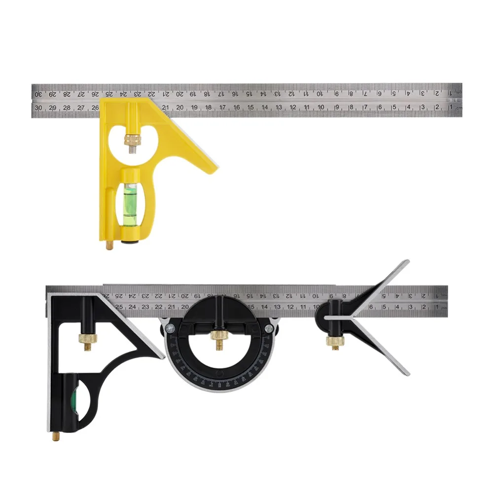 

Right Angle Ruler Square 300mm Multi-functional Adjustable Combination Square Right Angle Ruler Engineer Measuring Tool