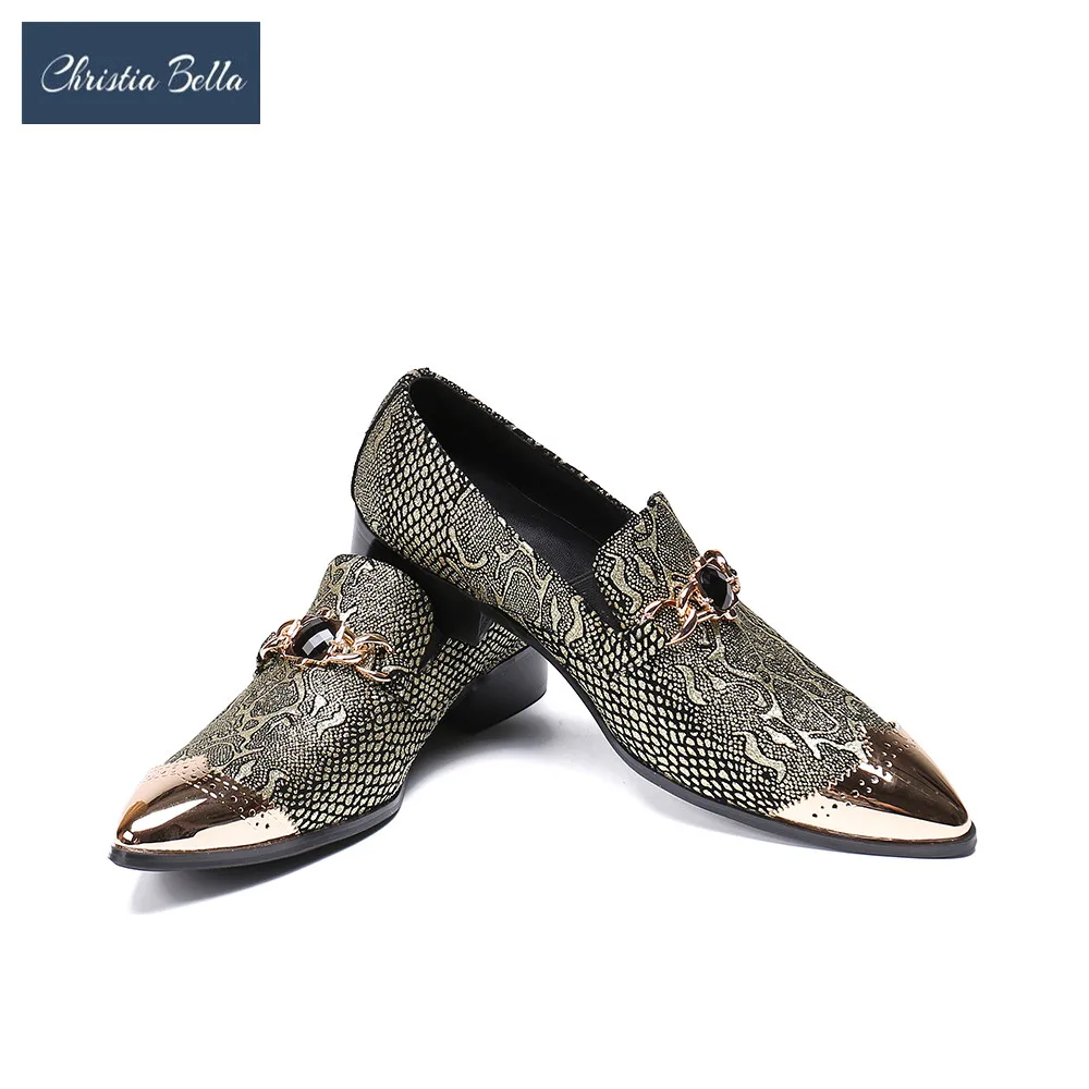 Christia Bella British Designer Business Fashion Genuine Leather Men Dress Shoes Wedding Formal