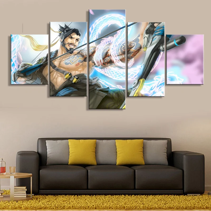 Modern print posters 5 panel home decoration painting art decorative