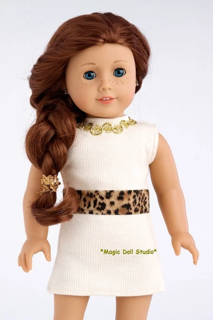 Модная девушка, Одежда для куклы 18 дюймов, гепард пальто Хлопковое платье Набор для 18 дюймов американская девушка изготовление одежды для кукол