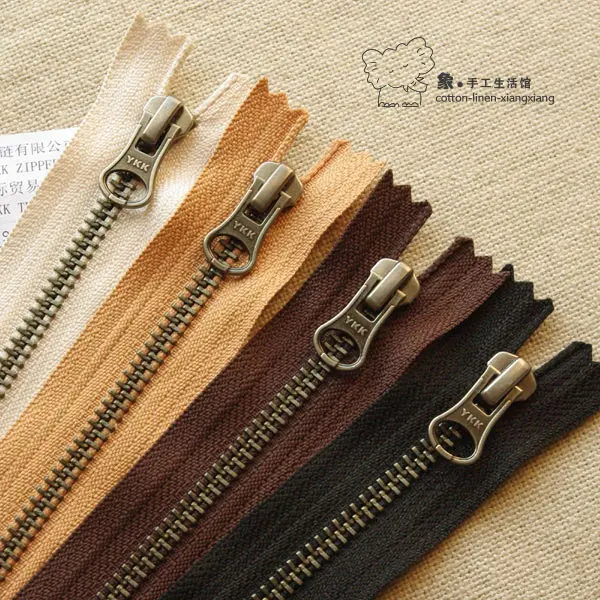 YKK Nylon Coil Zipper Tape # 10 Platinum 1 yard with 2 Nickle Zipper Sliders