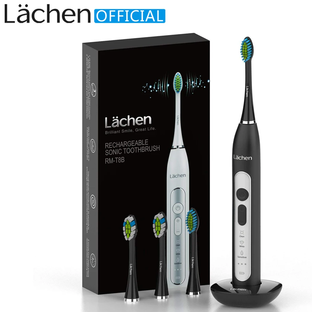 

Lachen RM-T8B Health Electric Toothbrush Adult 3 Modes Timer Brush USB Rechargeable Sonic Electric Tooth Brushes By Factory Cost