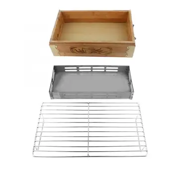 

Household Outdoor BBQ Barbecue Grill Portable Square Barbecue Cooking Tools Charcoal Baking Tray Kitchen Accessories