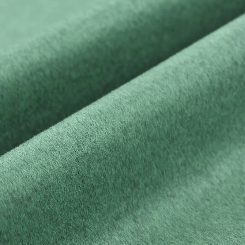 Morandi темно-зеленая Двусторонняя натуральная шелковая кроличья шерсть ткань для пальто telas por metros tecido tissus au метр потертый шик