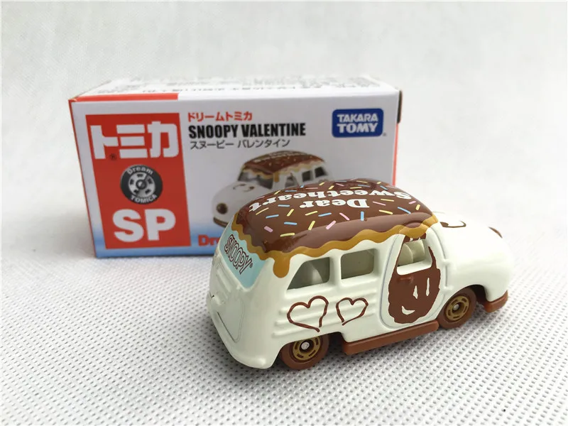 Takara Tomy Dream Tomica SP Snoopy Валентина металлическая литая игрушка автомобиль