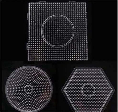 

2016 NEW 14.5X14.5cm Bead Pegboard Square Shape Puzzle Template for 5 mm Perler Beads Creative Educational Toys