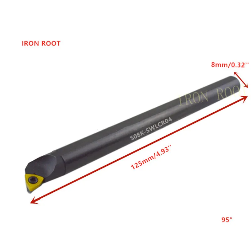 

S08K/S10K/S12M-SWLCR04/SWLCL04CNC Lathe Internal Turning Tool Holder Boring Bar For WCMT04 Insert