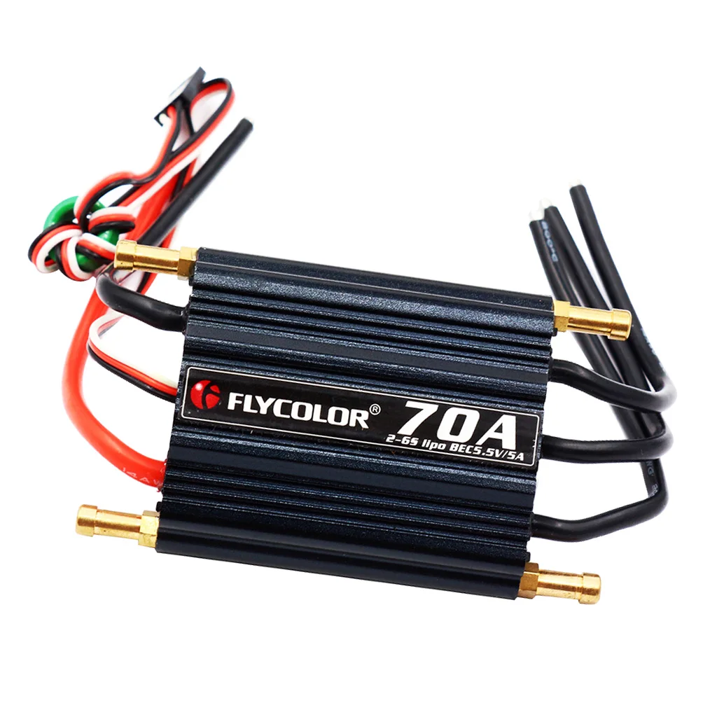 

DIY RC Boat Motor 70A Waterproof Brushless ESC Low-Voltage Protection Built-in BEC