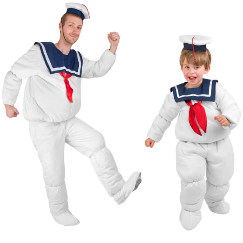 

Adult children boy Halloween party cosplay Ghost Busters marshmallow men costume hat muscle clothes for men