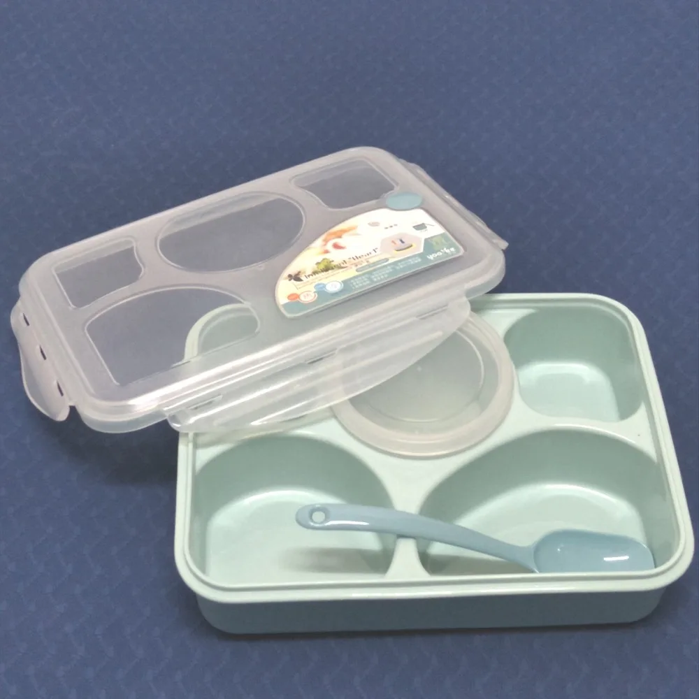 2019 год Ланч бокс Bento полностью герметичный пищевой контейнер с 5 отделениями