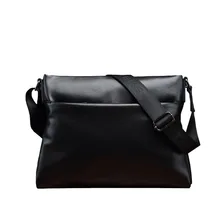 THEEKS New Fashion Men Bag Genuine Leather High Quality male messenger Bags Casual Business mens shoulder