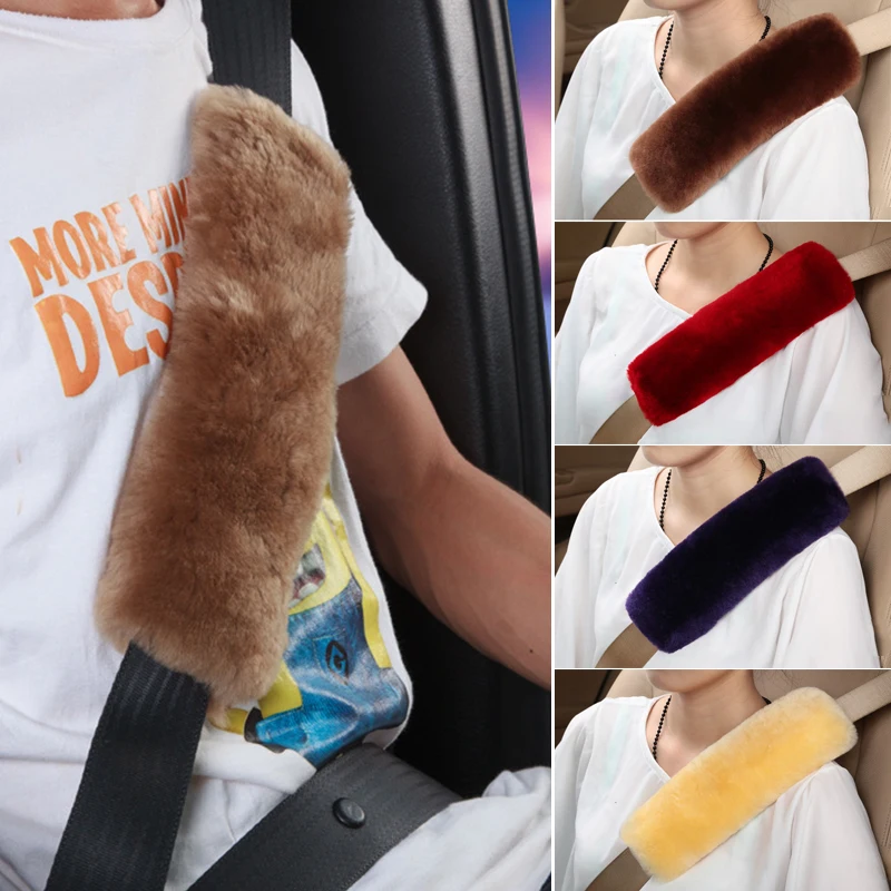 Buy HOT 1Pair Plush Soft Car Vehicle Safety Seat Belt