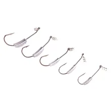 1 мешок рыболовные крючки смесь 5 размеров 2 г/2,5 г/3 г/5,25/7 г свинец крючком Мягкая приманка шейка коленвала с замком Мягкая приманка, червь Maggot рыболовный крючок