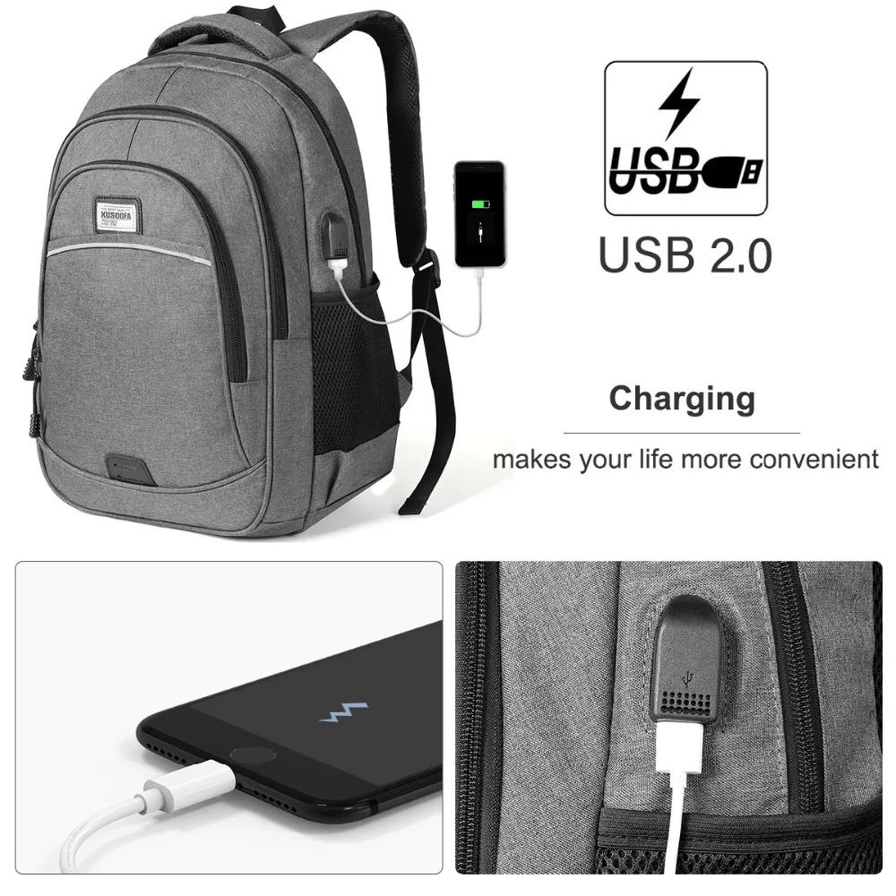Anti thief USB Backpack 15.6inch Laptop Bagpack For Women Men School Backpack Bag for Teens Boys Male Outdoor Travel Mochila (3)