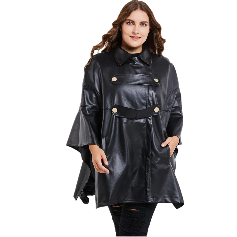 5xl-fashion-new-fashion-brand-women's-double-breasted-pu-leather-jackets-female-bat-sleeve-locomotive-pu-leather-jacket-wq1717