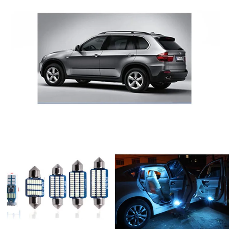 

18pcs for BMW X5 M E70 2007-2012 Error Free Canbus LED Interior Lights Package Kits White ice blue Dome read lamp pink