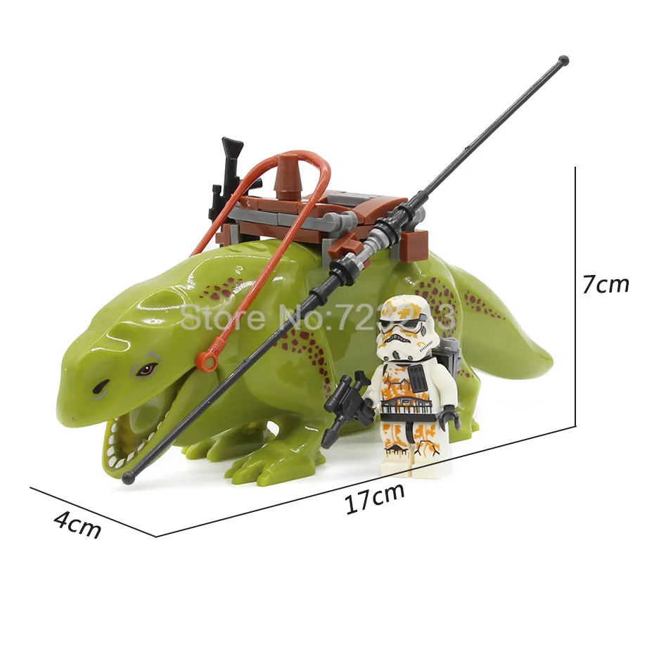 

Dewback 17cm Block Single Sale Space Wars with Sandtrooper Figure Set Building Blocks Models Educational Toys For Children