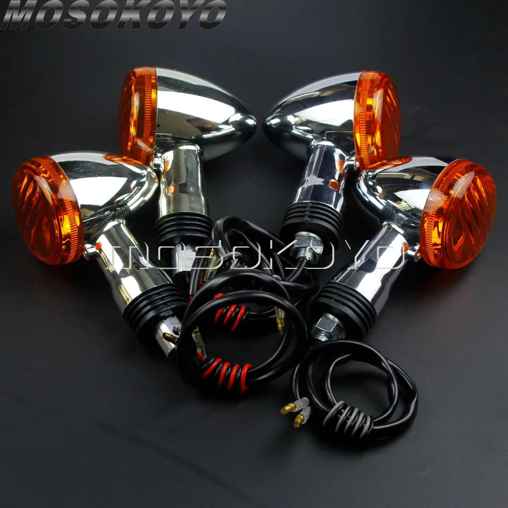 

4pcs Front Turn Signal Light Rear Flasher Indicator Lamp Amber Blinker for SUZUKI Boulevard M109R VRZ1800 2006-2015