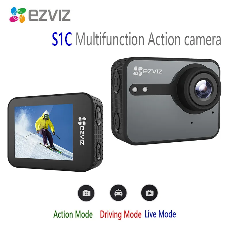 Экшн камера ezviz s1c 1080P30fps 2 дюймовый сенсорный экран Wi Fi|charger charger|camera car recordercamera recorder