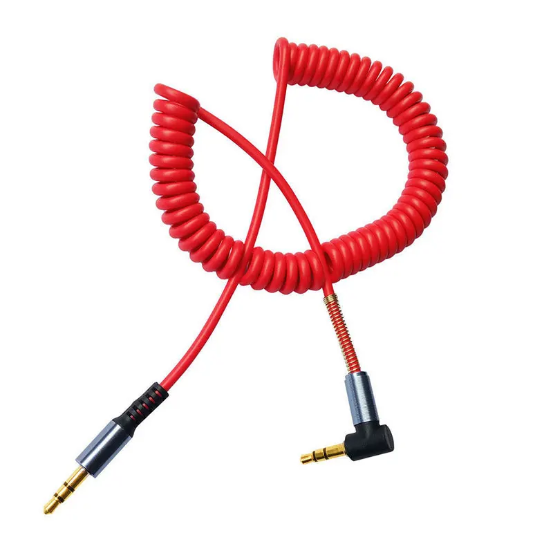 1 5 м спиральный 3 мм AUX кабель Mini Jack to Мужской аудио вспомогательный свинцовый пк