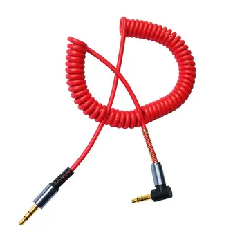 

1.5m Coiled 3.5mm AUX Cable Mini Jack to Jack Male Audio Auxiliary Lead PC Car