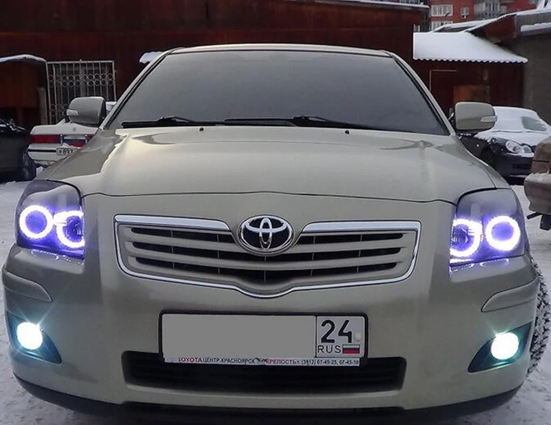 Для Toyota Avensis T250 2003 2004 2005 2006 2007 2008 2009 RGB светодиодный фар колец halo ангел демон глаза с
