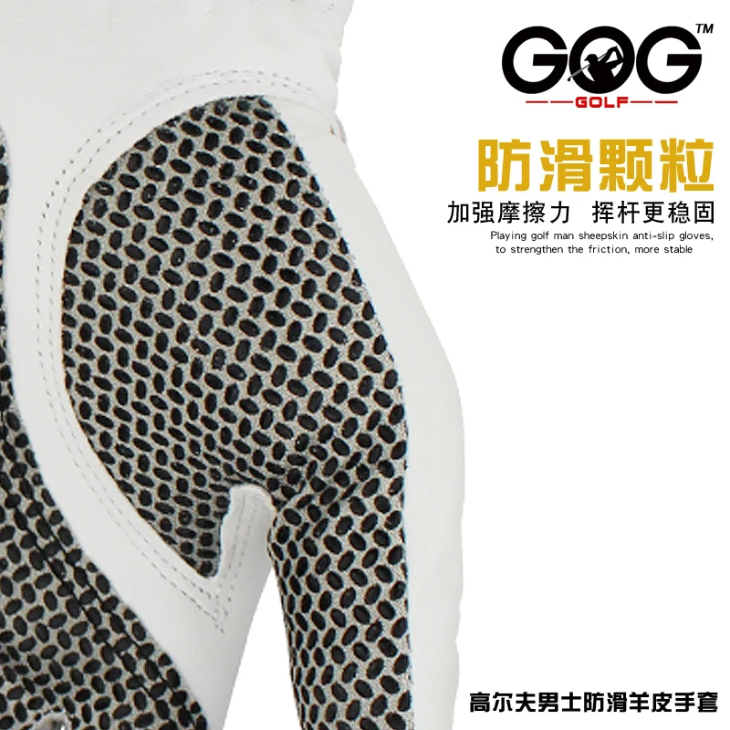الرجال اليسار اليد اليمنى لينة تنفس النقي الخرفان الغولف قفازات حقيقية قفازات غولف جلدية شحن مجاني