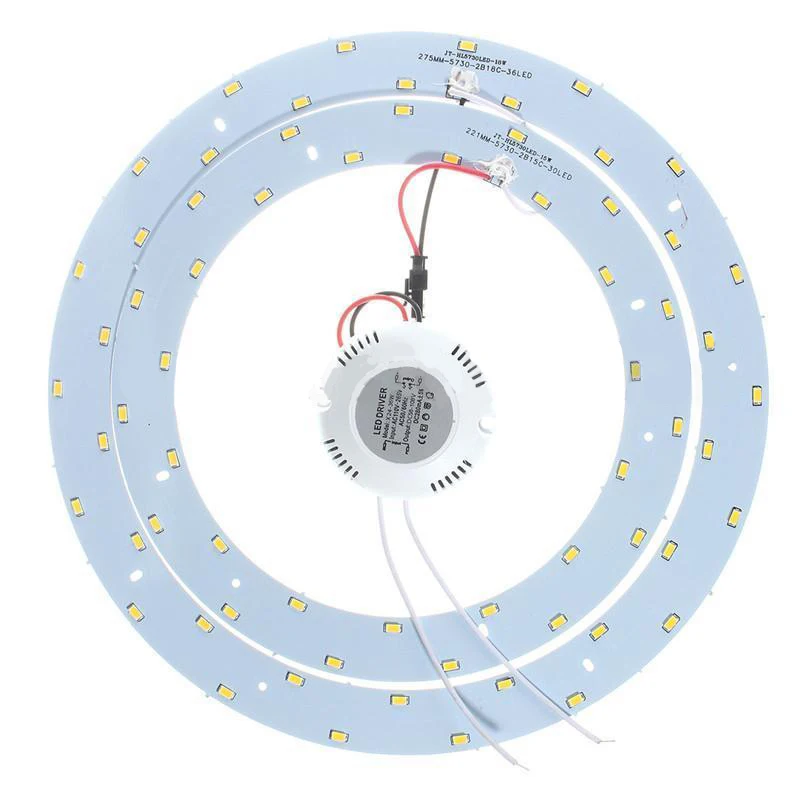 2019 Newest 5730 SMD 8-33W LED Panel Annular Ceiling Light Fixtures Lamp White/Warm White