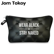 Jom Tokoy Несессер для косметики носить черный или оставаться голым 3D печать косметичка модная женская брендовая Сумка Для Макияжа