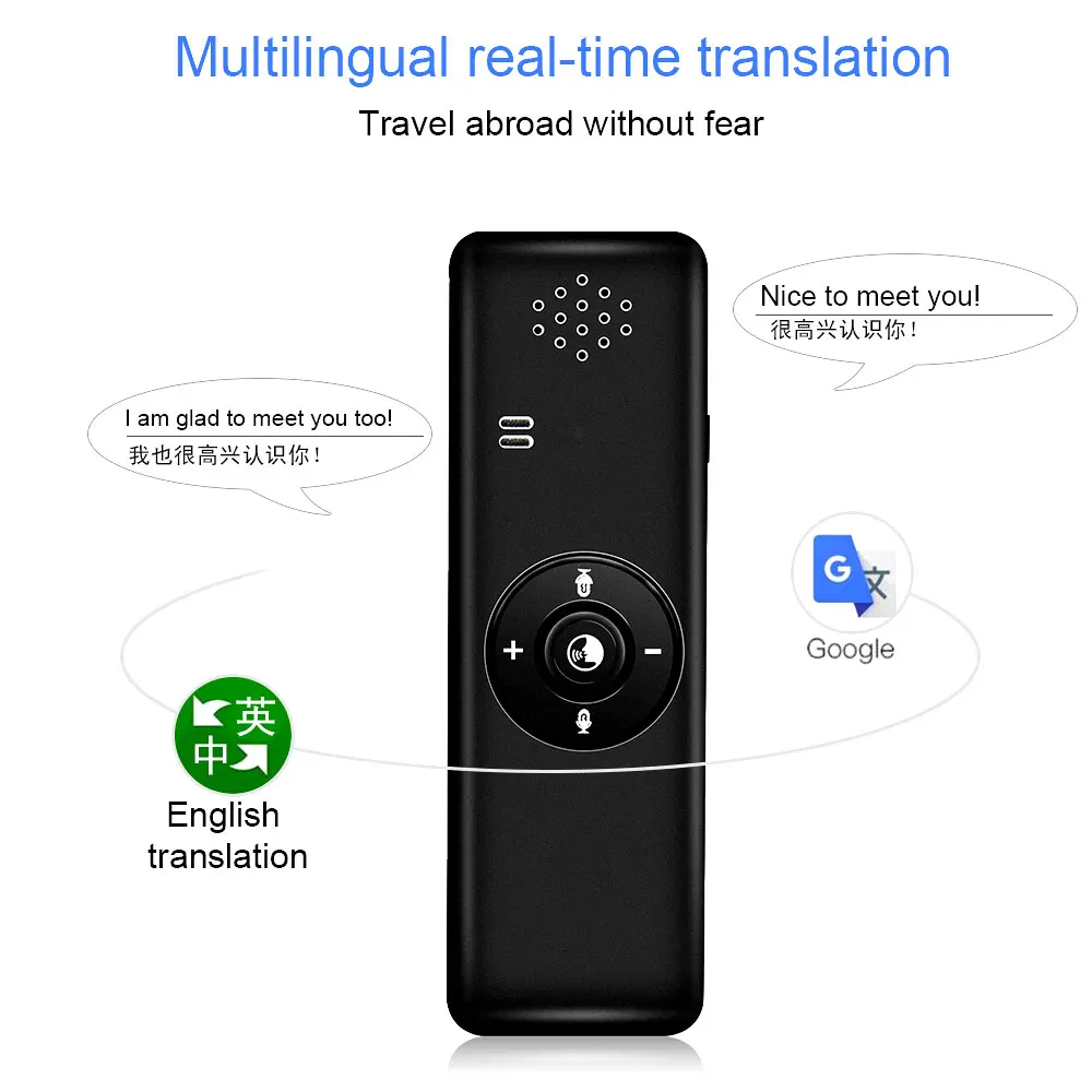 

Portable Global traductor de voz simultaneo Smart Bluetooth Voice Interpreter Real Time Speech Multilingual Translator instant