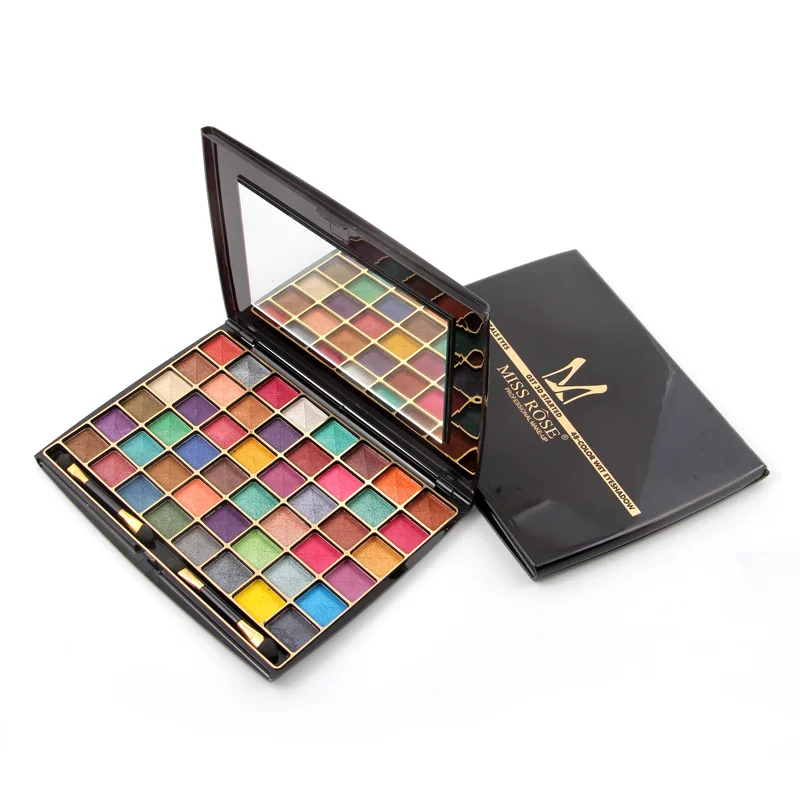 

MISS ROSE 48-color convex powder pearlescent long-lasting waterproof wet eye shadow makeup eye shadow tray makeup disk