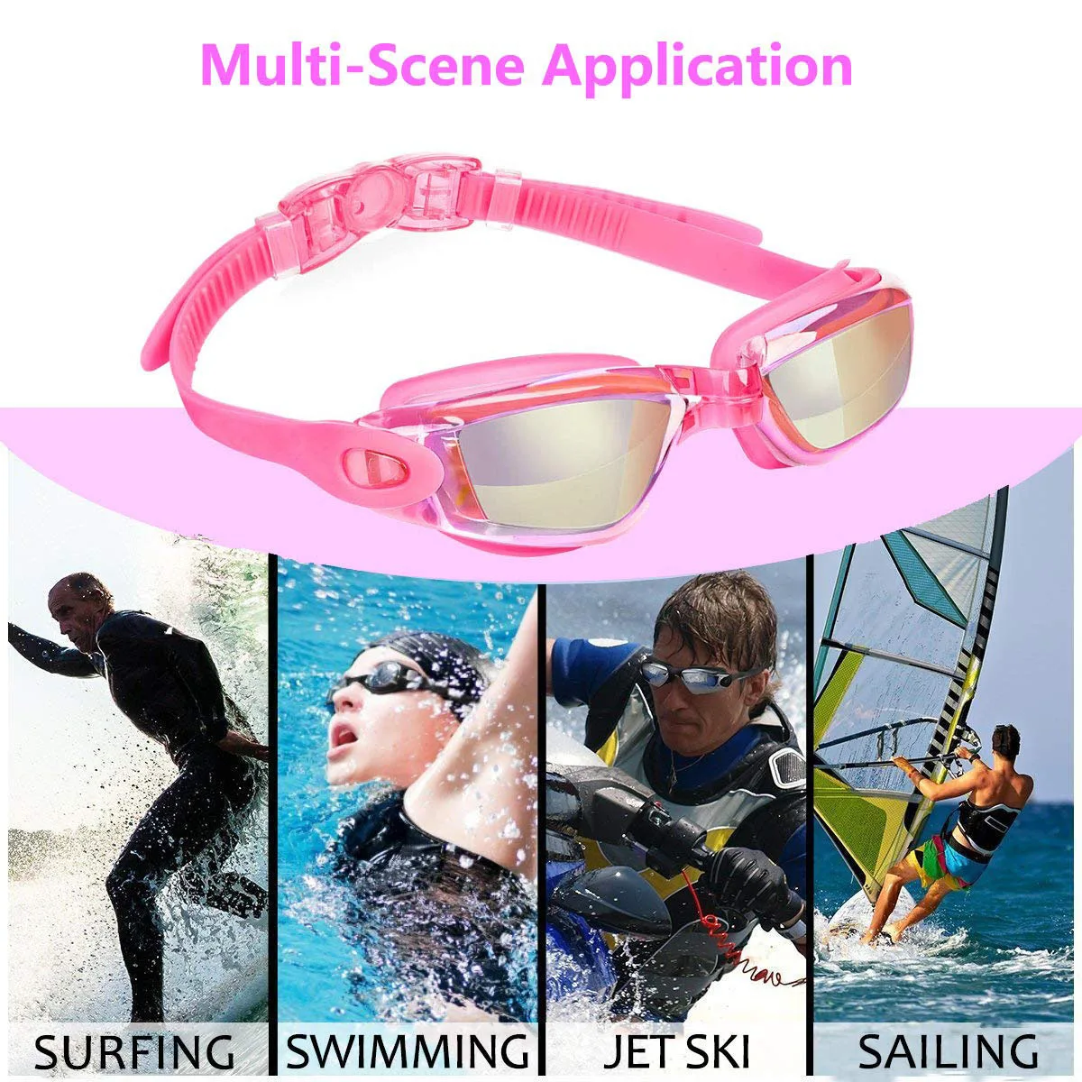 Очки для плавания, анти-туман, защита от ультрафиолета, мягкие силиконовые очки для плавания, для взрослых мужчин и женщин, для детей