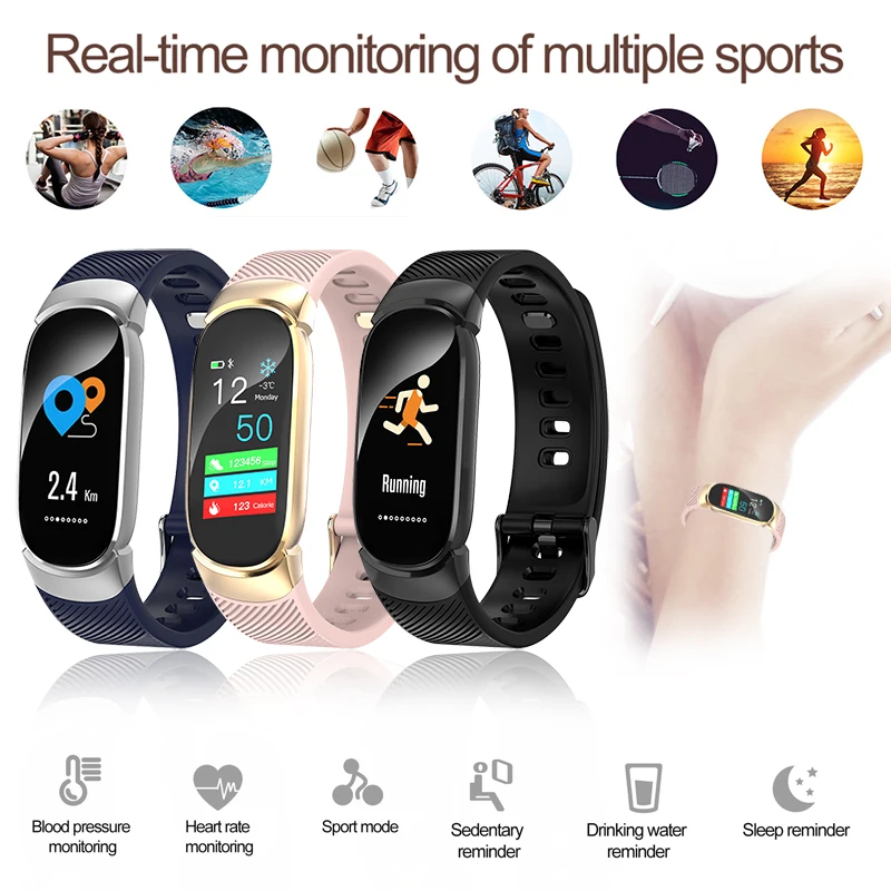 

2019 New Smart Watch Men Heart Rate Blood Pressure Pedometer Multi-function Sport fitness Watch tracker IP68 watch IOS Android