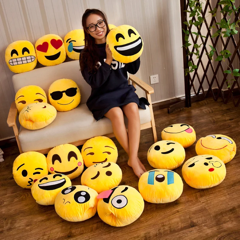 1PC 32*32cm Smile Emoji pillow cushion Home decor throw toy pillow