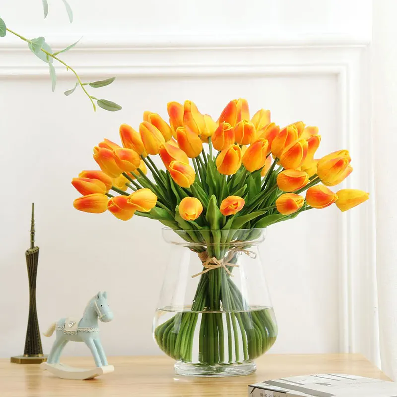 

1Pcs Tulip Artificial Flowers Real Touch Artificiales For Decoration Bouquet Flowers For Home Gift Wedding Decorative Flowers