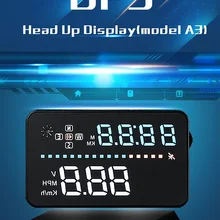 "A3 3,5" gps HUD Дисплей на голову автомобильный-Стайлинг Hud Дисплей превышение скорости Предупреждение лобовое стекло проектор сигнализация Система универсальный авто"