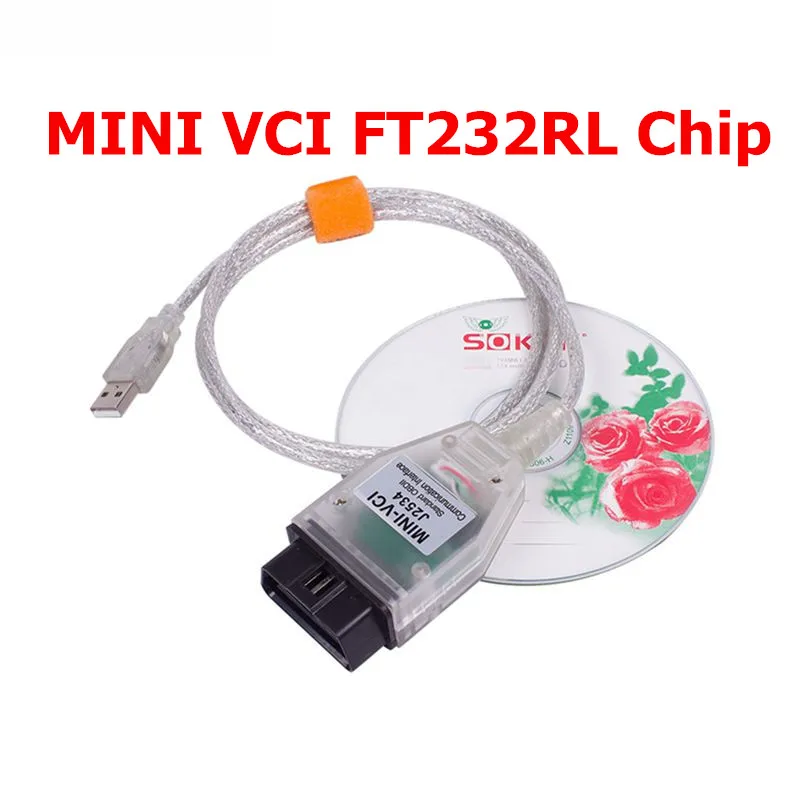 OBD2 Diagnostic TooL FTDI Chip V14.20.019 Mini-VCI J2534 Interface Mini VCI USB Cable For Toyota TIS Techstream FTDI CHIP - Цвет: FT232RL