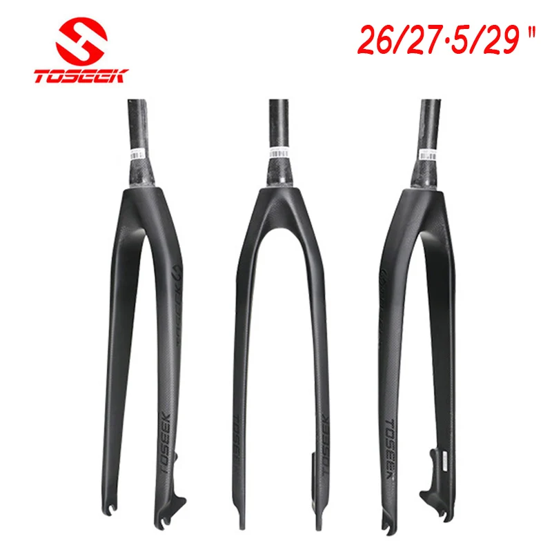Carbon 26' inch MTB mountain bike Tapered Steer Tube bicycle fork disc brake blk