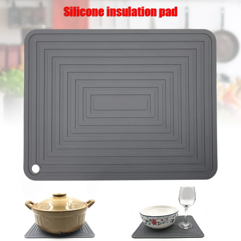 

1Pc Silicone Insulation Placemat High Temperature Resistant Anti-slip Mat for Dining Hall LBShipping