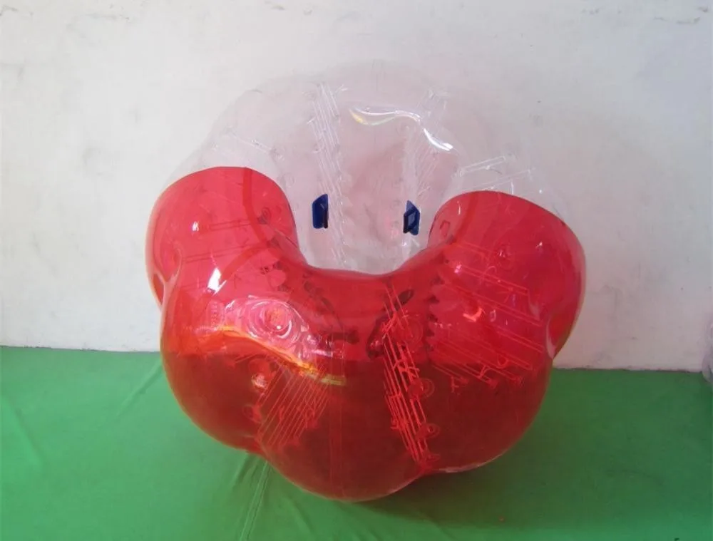 tpu Материал воздушный шар Футбол Зорб мяч 1 м 1,2 м 1,5 м 1,7 м воздушный бампер мяч взрослый надувной пузырь футбол, Зорб мяч - Цвет: 1m Red clear