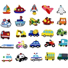 Aimant de réfrigérateur de voiture pour enfants, dessin animé 3D, aimants pour la décoration de la maison, jouets pour enfants, cadeaux pour garçons, 10 pièces/lot