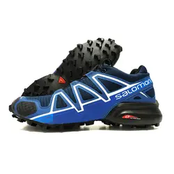 Salomon Скорость Крест 4 CS беговые кроссовки для мужчин свет кроссовки черные, Синие Спортивная обувь сетки воздуха спортивная обувь