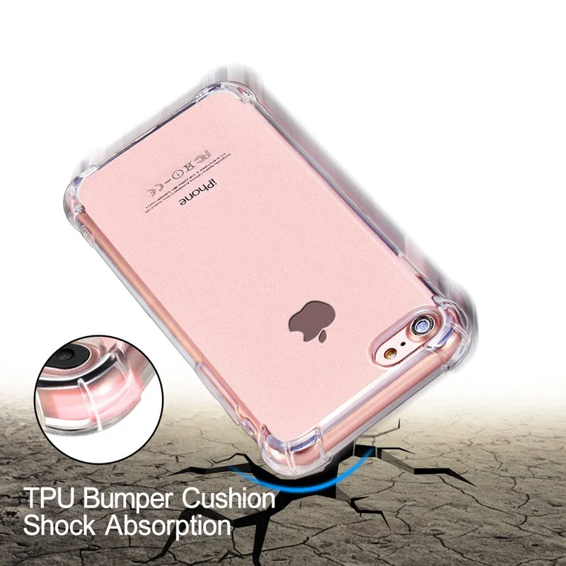 حقيبة لهاتف أي فون X 8 7 6 6 s زائد واضح لينة TPU حالة سيليكون غطاء شفاف ل فون XS ماكس XR 5 5 S 4 7 زائد 8 زائد عودة حالة
