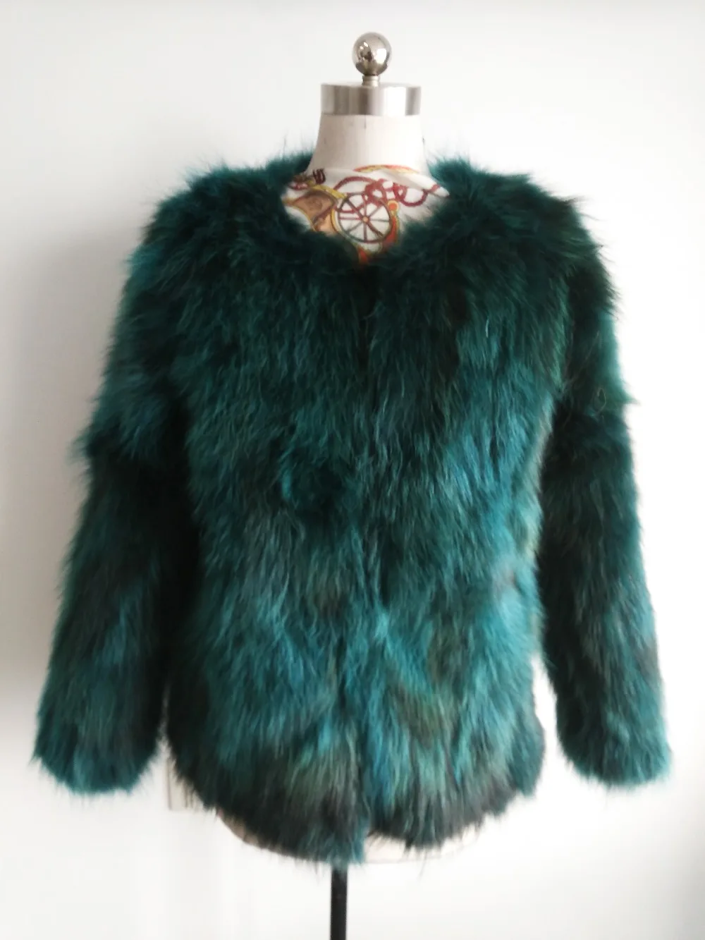 Новое модное натуральное пальто из меха енота на заказ большие размеры многоцветная модная куртка из меха енота TSR17