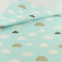 Accueil Textile Patchwork Couture Tissu Artisanat Teramila Tissus Tecido Bleu Nuage De Coton Courtepointe Literie Décoration De Tissu