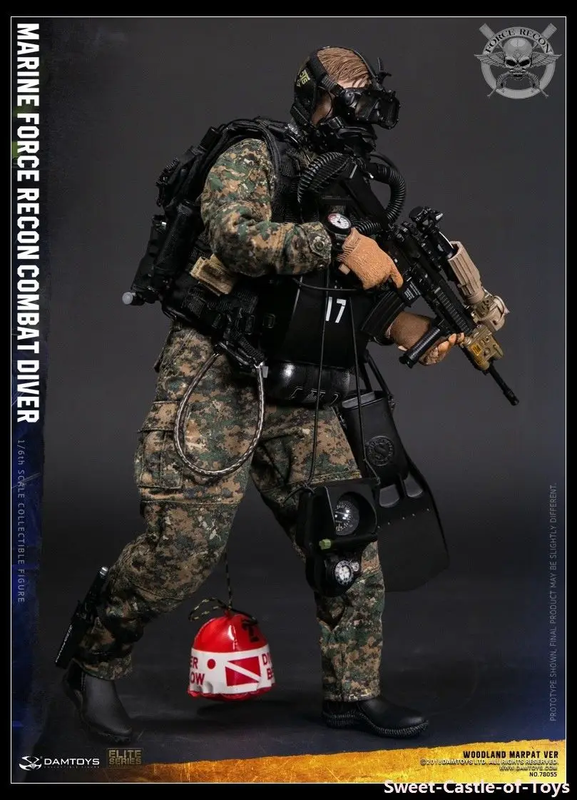 

DAMTOYS DAM 78055 USMC Marine Corps Armed Reconnaissance Combat Divers Collection Action Figure for Fans Holiday Gift