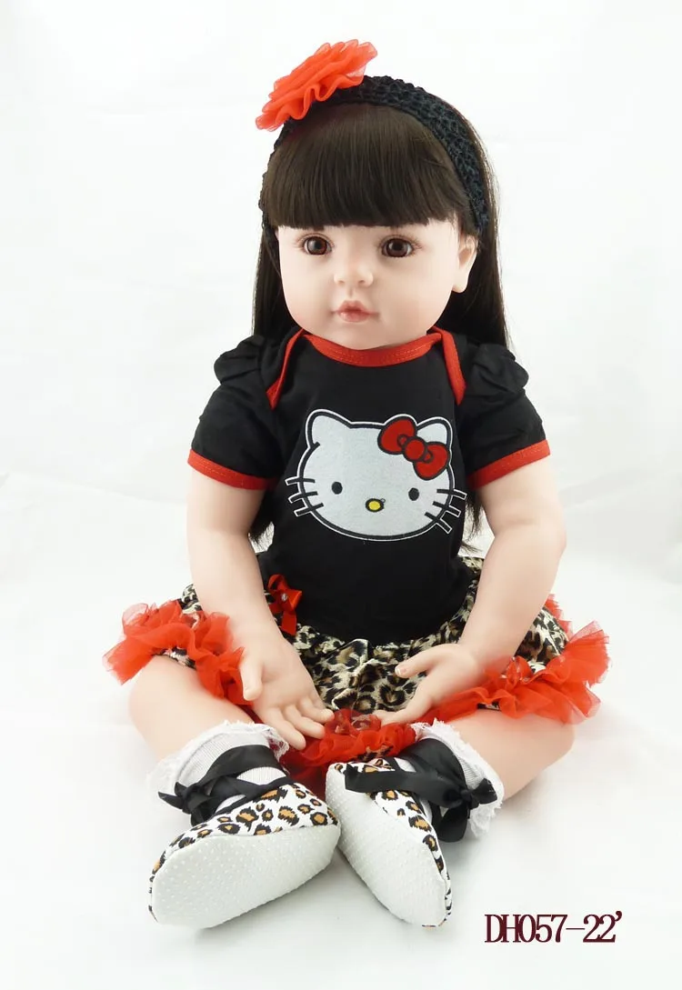 ᗑ55cm Vinyl reborn baby ∞ dolls dolls lifelike silicone ...